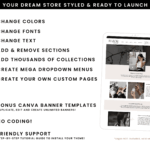 Minimal Shopify Theme Template, Luxe Neutral Shopify Theme, Website Design Shopify 0S 2.0 Drag and Drop with Canva Banners