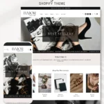 Minimal Shopify Theme Template in a Luxe Neutral design with Canva Banners and built in features.