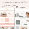 Boho Shopify theme with store banners to edit in Canva. A beautiful, bohemian ecommerce template for your Shopify website.