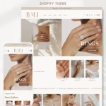 Elegant Shopify theme for jewelry stores – homepage layout preview