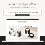 Candle website template for Shopify. A classic Shopify theme with video banners. E-commerce website design featuring Shopify 2.0 + Canva banners