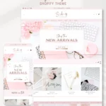 Rose gold feminine Shopify theme for planner shops and boutique fashion stores