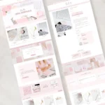 Rose gold feminine Shopify theme for planner shops and boutique fashion stores