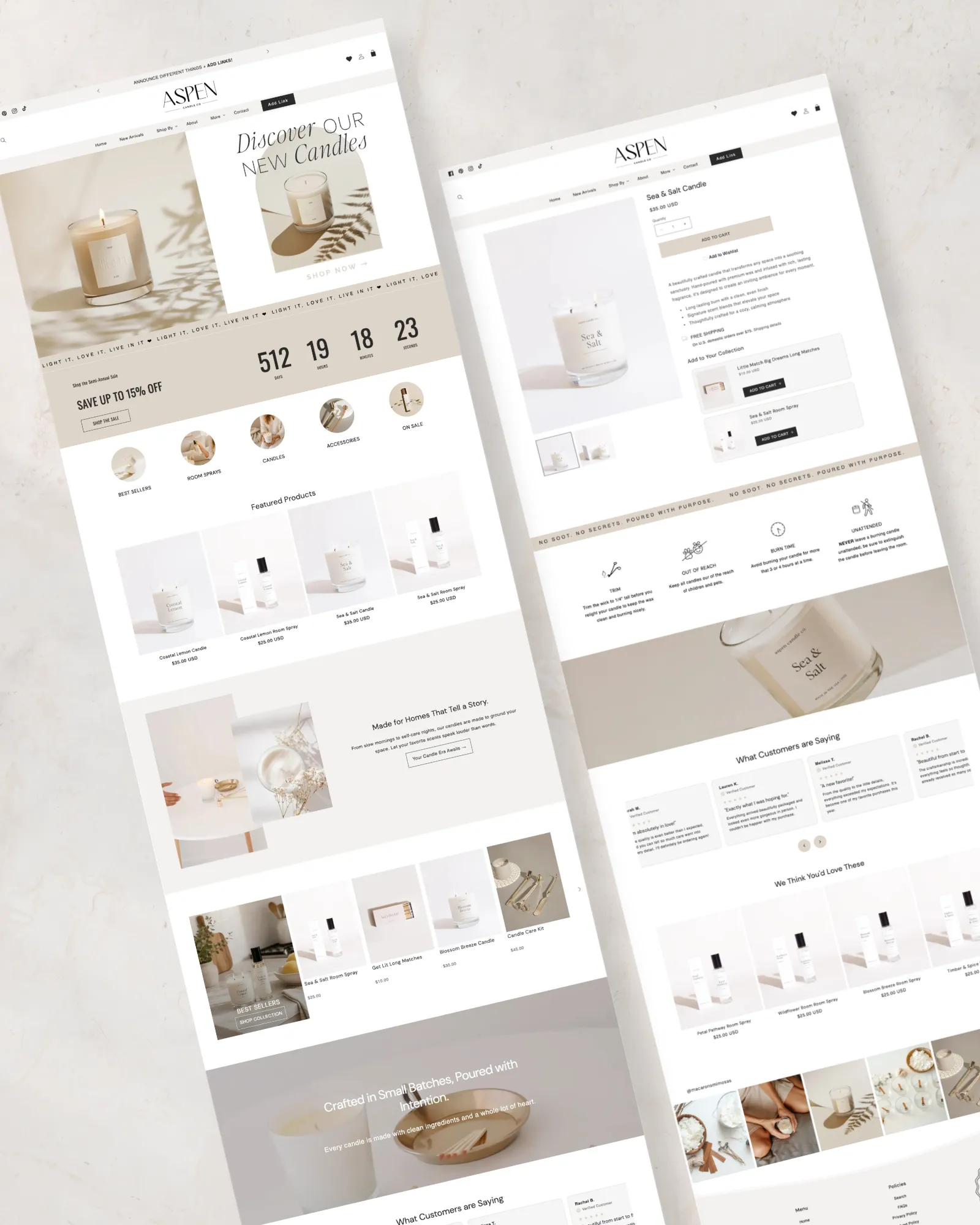 Best Shopify theme for candle and home fragrance brands Aspen