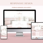 Rose Gold Shopify Theme Template, Pink Shopify Theme, Website Design Shopify 0S 2.0 Drag and Drop with Canva Banners