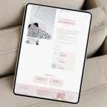 Blush pink and rose gold Shopify theme homepage design for stationery boutique