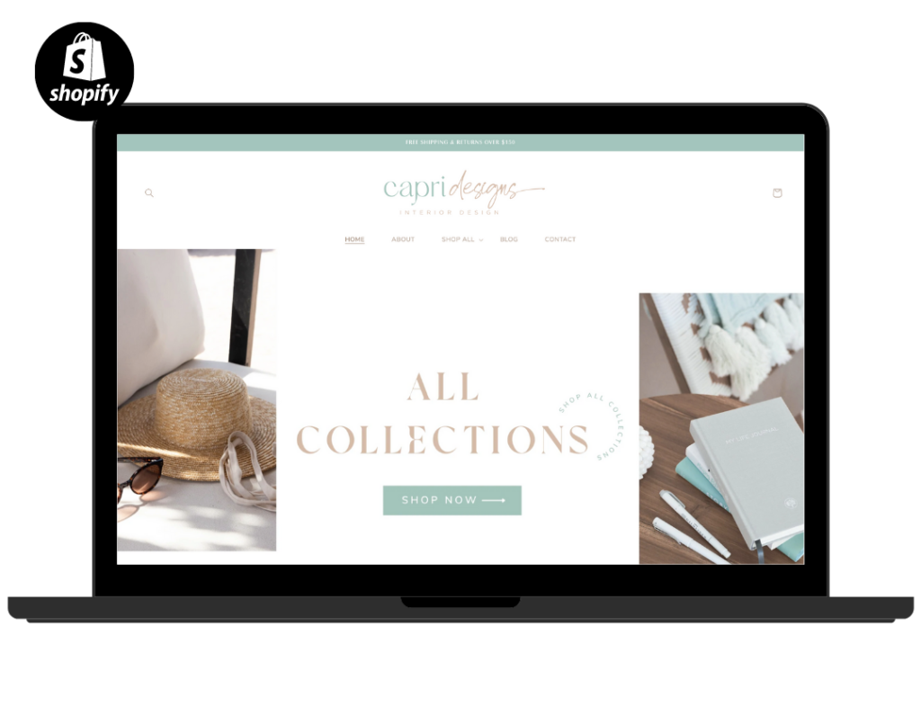 clean and fresh teal shopify store theme templates