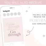 Canva Social Media Templates in Rose Gold to Style Your Instagram Pretty! Includes editable bundle of quotes and feed templates.