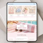 Preppy Shopify theme homepage design - Palm Springs