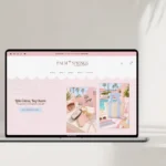 Coastal monogram Shopify theme scalloped edge design details