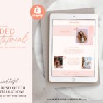 Bright Boho Shopify Theme Template, Pink Shopify Theme, Palm Springs Website Design Shopify 0S 2.0 Drag and Drop with Canva Banners