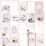 Rose Gold Story Instagram Templates for Canva, Pink Instagram Templates for Posts, Canva Beauty Templates for Instagram Reels