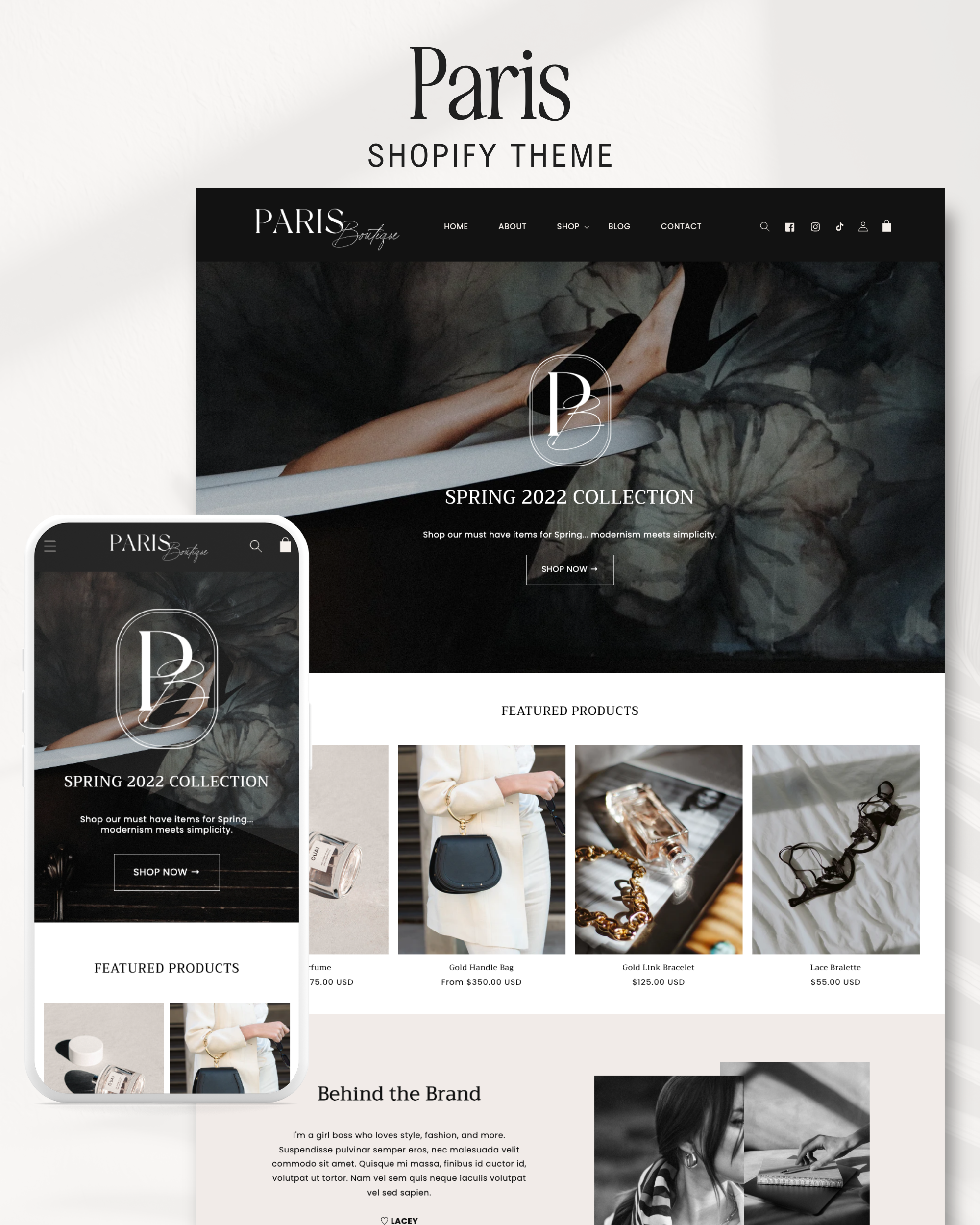 Bold Luxe Shopify Theme Editorial style Template