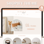 Boho Website Theme for Shopify in a neutral pink and brown color palette. Fully customizable to suit your business and upscale your online boutique.