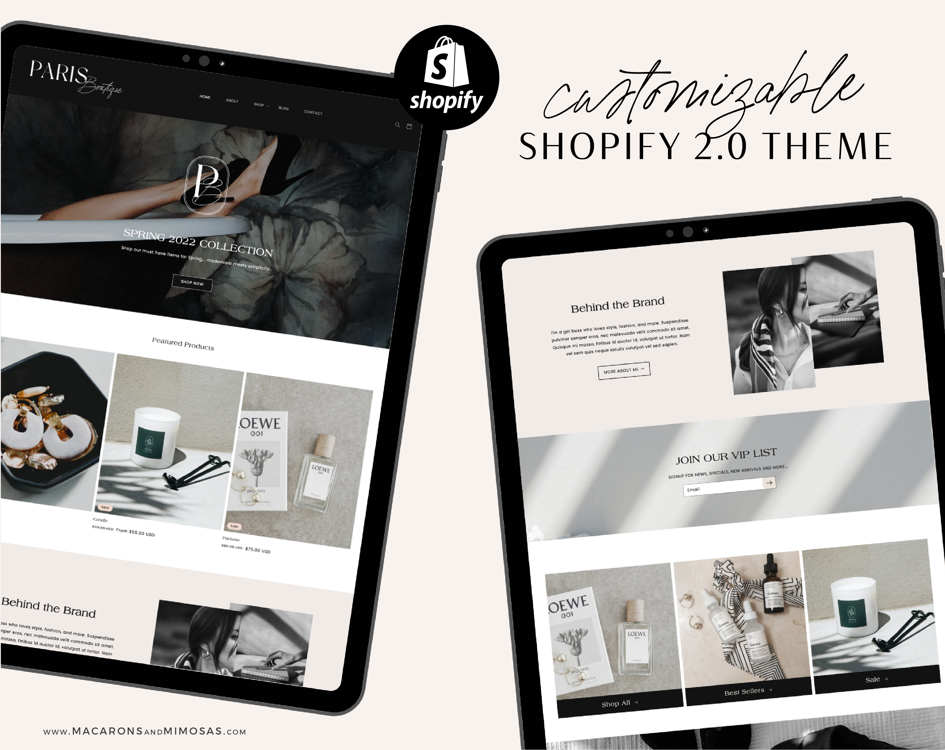 Bold Luxe Shopify Theme, Minimal Shopify 2.0 theme in a luxurious black and white design. A creative Shopify website with banners