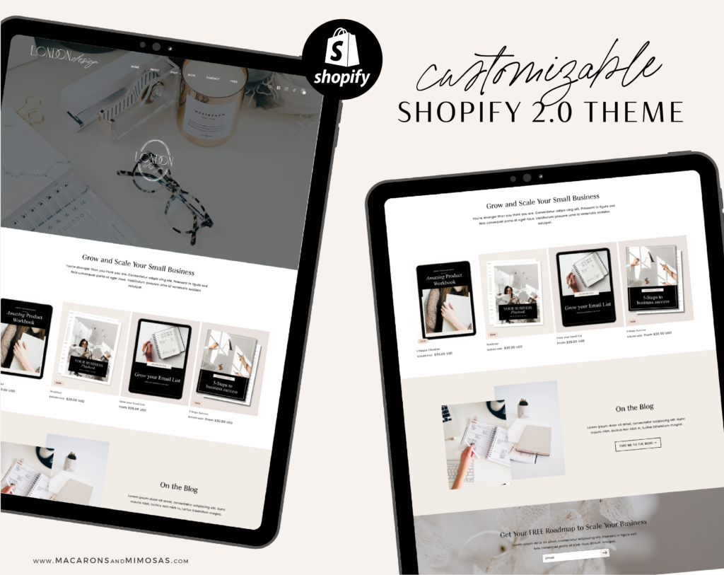 Shopify theme for digital products • Macarons and Mimosas