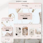 Pastel Pink Shopify theme layout with built in premium features. No apps
