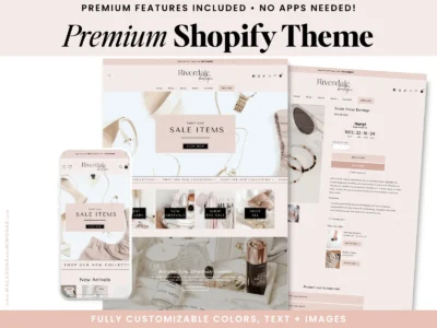 Pastel Pink Shopify theme layout with built in premium features. No apps