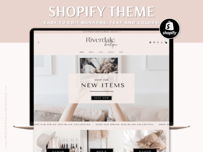 Best shopify themes 2024, Minimal Shopify 2.0 theme in a luxurious pink and white design. A creative Shopify website with banners
