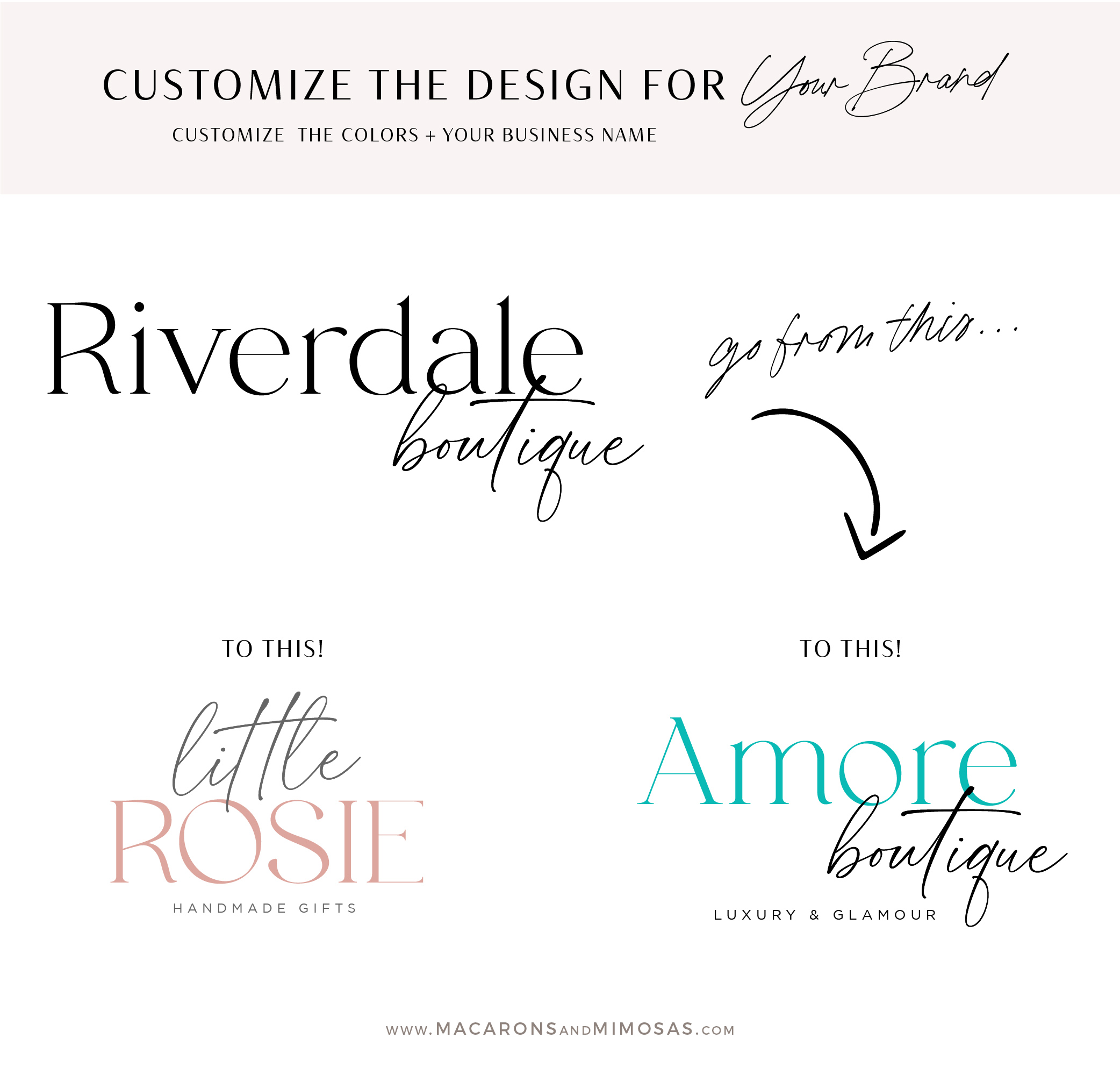 Modern Typeface Logo Design for Luxury Small business, Shopify Store logo design for your Theme Template and eCommerce Store