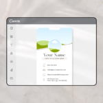 Candle business digital business card editable in Canva with clickable links, How to create Modern Minimalist Blush Digital Business Card