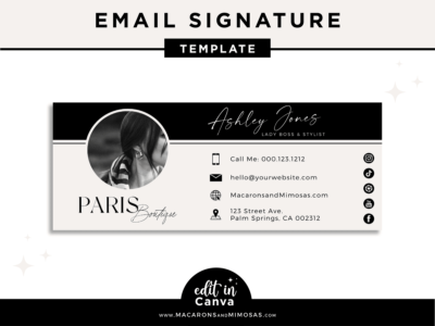 Modern Email Signature Design template with Logo, Best Seller Email Marketing Tool, Professional Real Estate Signature, Realtor Gmail Design