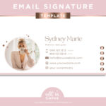 Rose Gold Email Signature Template with Logo, Minimalist, Best Seller Realtor Marketing Tool, Professional Signature, Contact Card Design