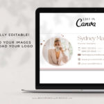 Rose Gold Email Signature Template with Logo, Minimalist, Best Seller Realtor Marketing Tool, Professional Signature, Contact Card Design