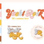 Groovy Retro Logo Design, Bohemian 60s 70s Branding Kit, Modern Boho Hippie Boutique Shop Logo, Bright Vintage Text Brand Design, Small Business Branding