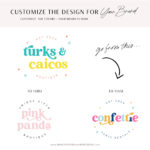 Colorful Hippie Boutique Shop Logo,Boho Retro Logo, Bright Bohemian 60s 70s Branding Kit, Vintage Text Brand Design, Small Business Branding