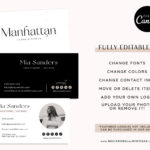 Luxe Candle Business Card Template for Canva, How to create DIY Modern Minimalist Black Luxury Business Card Design Set
