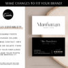 Luxe Candle Business Card Template for Canva, How to create DIY Modern Minimalist Black Luxury Business Card Design Set
