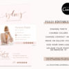 Pretty pink rose gold business card design, How to create modern minimalist Canva Real Estate Business Card Designs