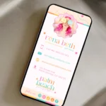 Bright Retro Flower Digital Business Card Template Edit in Canva with Clickable Links