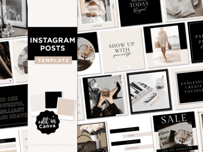 Instagram templates for business to style your brand and Instagram feed pretty. Easy-to-edit designs in Canva create endless possibilities.