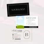 Modern Luxe Business Card Template for Canva, How to create DIY Minimalist Real Estate Business Card