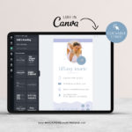 Spiritual Digital Business Card Template editable in Canva with clickable links, DIY Mystical Yoga Coach Digital Business Card