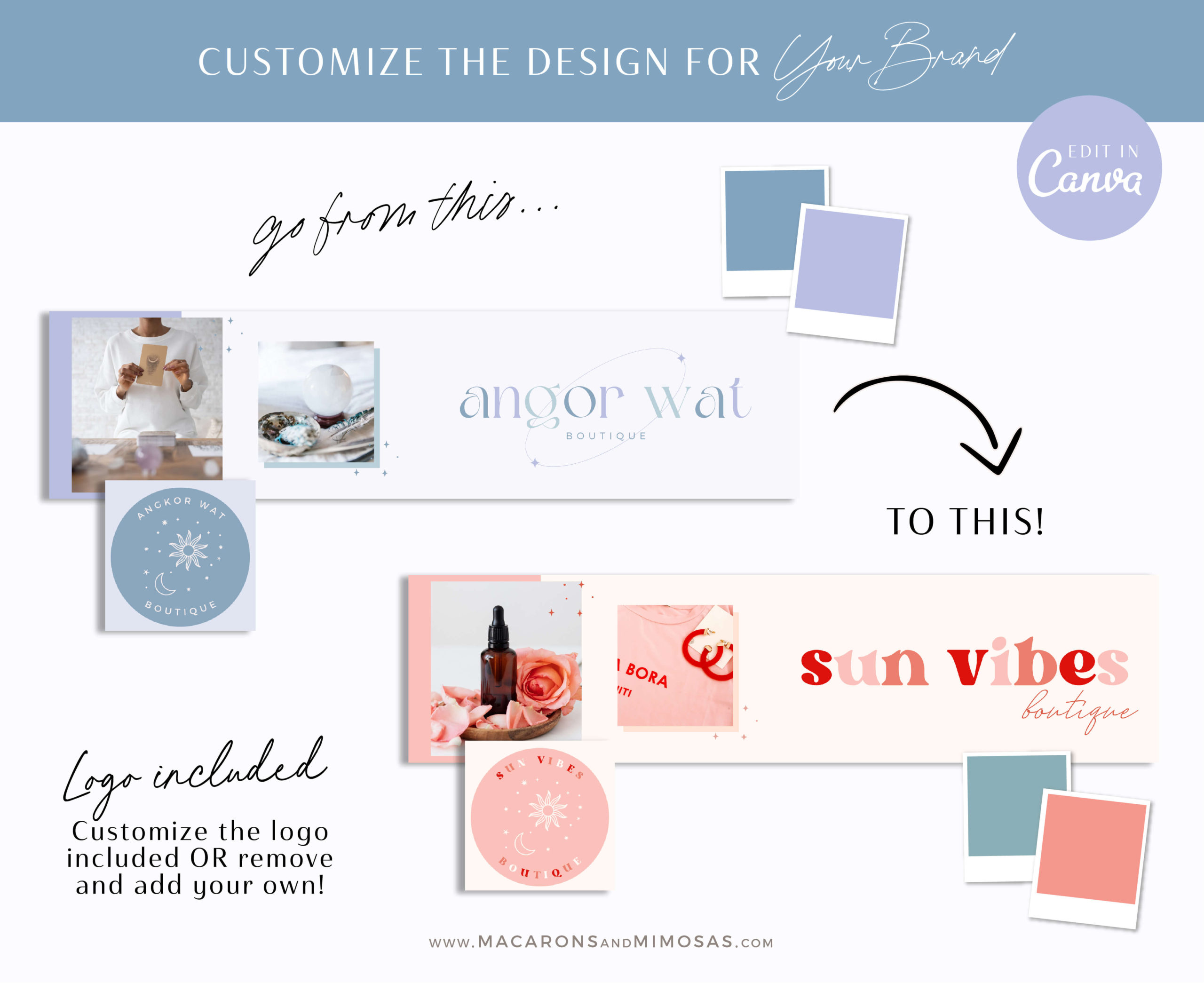 Etsy Shop Set Spiritual, Brand your Etsy Shop Business with mystical Logos and Branding Kit, Pastel Etsy Shop Kit, Etsy Store Banner Template