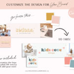 Boho Etsy Banner Kit, Brand your Etsy Shop Business with Boho Logos and Branding Kit, Fun Retro Etsy Shop Kit, Etsy Templates