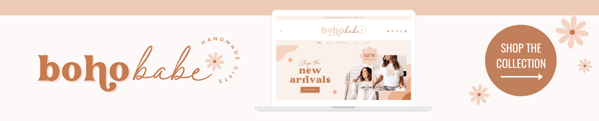 Boho Babe Collection for Small business branding and web design