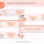 Etsy Shop Branding Kit customizable in Canva, Brand your Etsy Shop Business with Pretty Logos and Branding Kit, Etsy Seller Sucess Shop Set and Tips