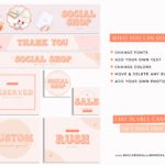 Etsy Shop Branding Kit customizable in Canva, Brand your Etsy Shop Business with Pretty Logos and Branding Kit, Etsy Seller Sucess Shop Set and Tips