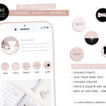 Instagram Highlight Icons Pink Minimal, Instagram Story Covers, Beauty Fashion Instagram Highlight Icons, Canva Boho IG Highlight Cover Pack