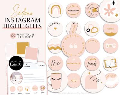 Instagram highlights boho, Instagram Story Covers, Beauty Fashion Instagram Highlight Icons, Boho IG Highlight Cover Icon Pack