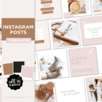 Canva social media templates to style your Instagram, Facebook and Tiktok. Grab your bundle - mix and match and start designing your new feed today!