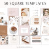 Neutral Instagram Post Templates for Canva, Pink White Instagram Templates for Stories and Posts, Beauty Templates for Instagram Reels