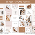 Canva social media templates to style your Instagram, Facebook and Tiktok. Grab your bundle - mix and match and start designing your new feed today!