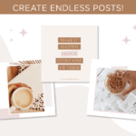 Canva social media templates to style your Instagram, Facebook and Tiktok. Grab your bundle - mix and match and start designing your new feed today!