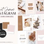 Boho Instagram Story Templates for Canva, Pink White Instagram Templates for Stories Posts, Coach Templates for Instagram Reels