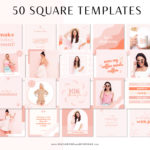 Pink Boho Instagram Post Templates Canva, Bright Quotes for Instagram, Creative Instagram Templates, Colorful Canva Designs, Small Business Brand